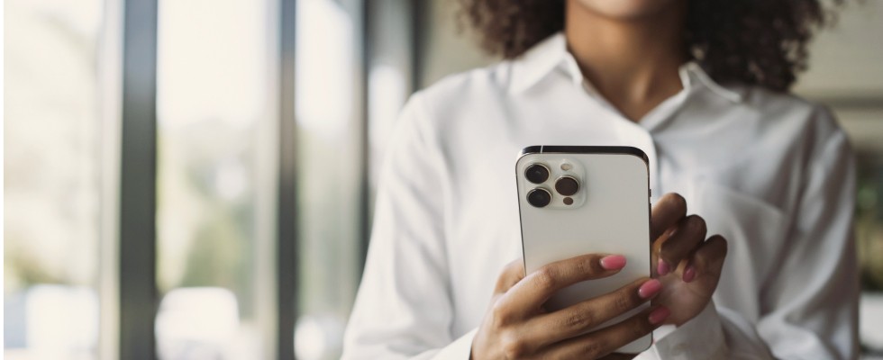 Woman using phone